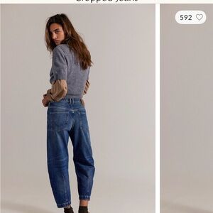 Free People Indigo Cropped Jeans